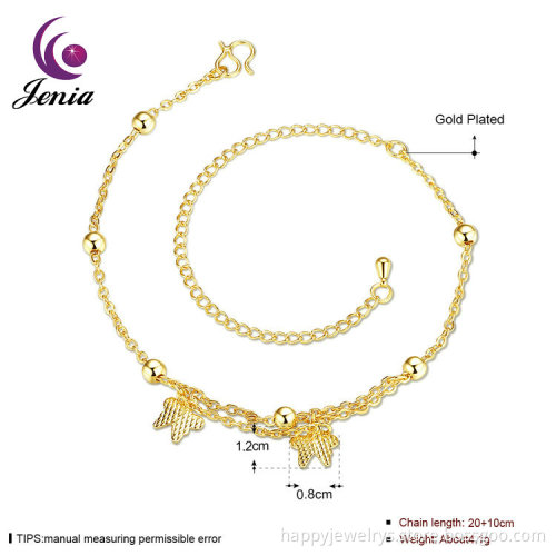 Jenia Jewellery Fashionable 18K Gold Plated Style Butterfly Charm Sexy Anklet Chain